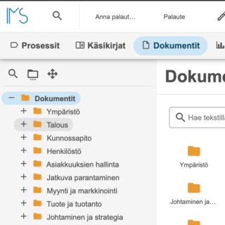 IMS-ohjelmiston kansiorakenne